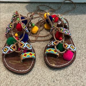 Sam Edelman Multicolor Beaded Sandals